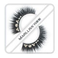 Black Rhinestone Diamond False Eyelashes For Party , Eyelash Extension